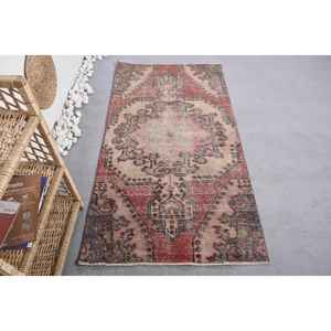 พรมขนสัตว์แนววินเทจขนาดใหญ่ลายเบจสีแดงลายเย็บปะต่อ9x12ความหนา10มม. สำหรับติดทางเข้าห้องยางสำหรับวัยรุ่น - Product Image 1