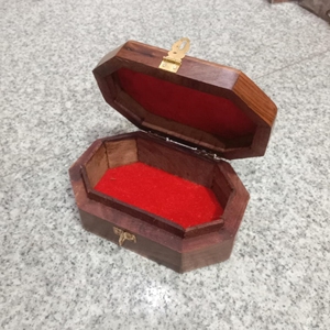 Premium Hand Carved Wooden <b>Box</b> with Pure Brass Inlay Antique Design for Jewelry <b>Storage</b> (6x4 Inches) - Product Image 5