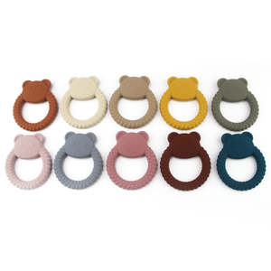 Mordedor de Silicona para Bebés 2026, Venta al por Mayor de Fábrica, Lindos Juguetes de Dentición de Panda para Bebés, Mordedor de Anillo Suave, Libre de BPA, Grado Alimenticio - Product Image 3