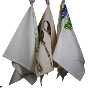 Serviette de cuisine en coton recyclé 100% de haute qualité, couleur unie, écologique, hypoallergénique, séchage rapide, logo imprimé personnalisé - Product Image 3