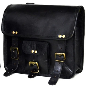 Holiday Special Genuine Leather Bike Bag Juego de 2 Bolsas laterales para motocicleta y Alforjas para SILLÍN Regalo para él - Product Image 1