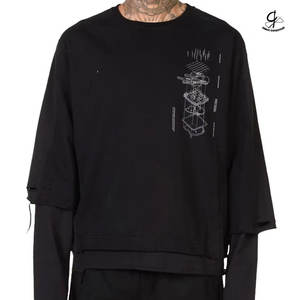 Camisetas elegantes de doble capa para mujer con tamaño personalizado, camisetas de moda de dos capas informales suaves a la venta - Product Image 1