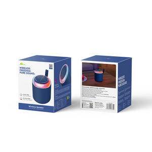 6.5W Bluetooth portable <b>Mini</b> <b>speaker</b> blue with LED & AUX Communication Plastic Cabinet Battery-Powered for Parties - Product Image 1