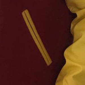 Chaqueta Letterman de lona recubierta cálida de primavera personalizada para hombres con parches completamente bordados de longitud regular - Product Image 4