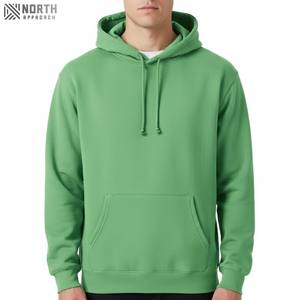 Otoño Invierno alta calidad 100% algodón cuello redondo sudadera hombres pulóver estilo con capucha logotipo personalizado impresión bordado tejido - Product Image 3