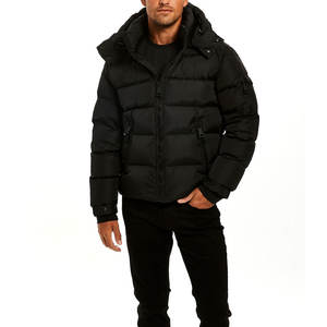 Veste d'hiver matelassée à fermeture éclair pour hommes, manches longues, style décontracté, coupe-vent, écologique, respirant, à capuche - Product Image 4