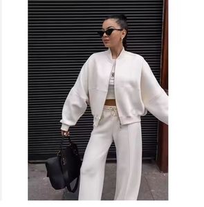 ชุดวอร์ม2ชิ้นสำหรับทั้งชายและหญิงชุดวอร์มมีฮู้ดชุดวิ่งมีซิปและกางเกงทรงถุงโลโก้ตามสั่ง - Product Image 2