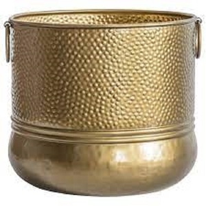 Maceta de pie decorativa de hierro y Metal de estilo personalizado de última moda, maceta para jardín, cubo dorado para interiores y exteriores - Product Image 5