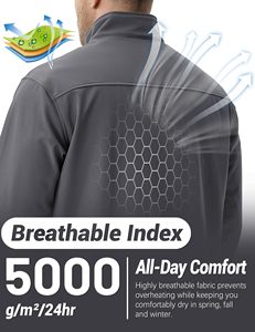 New <b>Fleece</b> <b>Lined</b> Softshell <b>Jacket</b> Winter Wear Shell Material Polyester Cotton Clothing Regular Softshell <b>Jackets</b> - Product Image 6