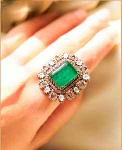 Anillo chapado en oro de moda Joyería de moda de latón elegante para uso diario - Product Image 1