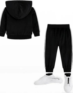 Ensemble de vêtements d'hiver en polaire unisexe pour enfants, avec sweat-shirt, jogging et casquette, pour les enfants de 2 à 8 ans - Product Image 3