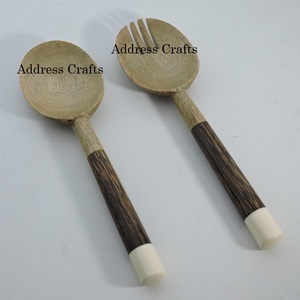 Wholesale High Quality Warm Natural Wood <b>Salad</b> <b>Server</b> Smooth Texture Acacia Cutlery <b>Wooden</b> <b>Salad</b> Spoon Kitchenware Serving Tools - Product Image 5