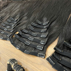 Usine Double Drawn Clip-ins Extension 100% Clip de cheveux humains bruts vierges naturels dans l'extension de cheveux - Product Image 6