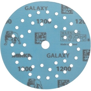 Disco de Lijado Adhesivo GALAXY Grip Multifit de 125 mm, Grano 1200, para Madera/Metal/Pintura/Plástico/Cerámica/Corindón, 72 Agujeros - Product Image 1