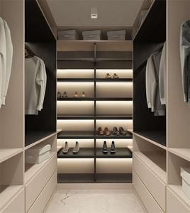 Système de <span class=keywords><strong>dressing</strong></span> moderne et écologique avec éclairage LED, étagères entièrement réglables, grande capacité de rangement pour chambre à coucher et hôtel - Product Image 3