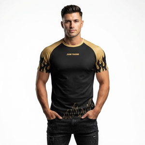Camiseta de Béisbol Casual de Manga Corta para Hombre, con Logotipo Personalizado en la Parte Delantera, Impresión en Serigrafía, 220 Gramos, Lona Sólida y Resistente - Product Image 1
