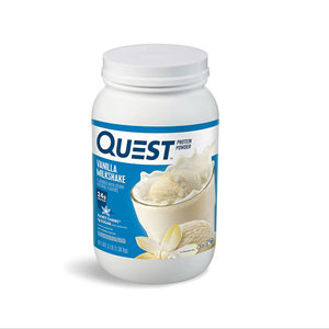 เควสท์ นิวทริชั่น วานิลลา มิลค์เชค โปรตีนพาวเดอร์, โปรตีน 24 กรัม, น้ำตาล 1 กรัม, คาร์โบไฮเดรตต่ำ, ปราศจากกลูเตน, น้ำหนัก 3 ปอนด์, 43 หน่วยบริโภค - Product Image 1