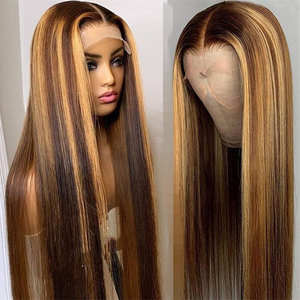 Pelucas de Encaje Brasileñas con Cutícula Alineada, Proveedores de Pelucas de Encaje Económicas, Peluca de Cabello Humano Liso, Pelucas de Cabello 100% Humano - Product Image 1