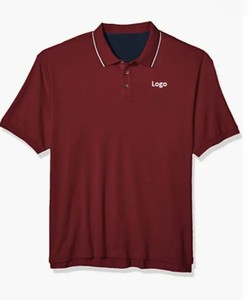 Chemise en coton de haute qualité pour homme, coupe classique, manches courtes, tricotée unie, double col, séchage rapide, directement de l'usine - Product Image 2