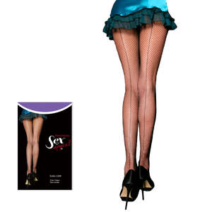 Pantimedia con motivo geometrico rosso Raya Atras - Product Image 3