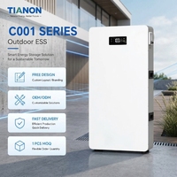 Instalasi Mudah Sistem Penyimpanan Baterai LiFePO4 Hybrid Grid Grade A IP65 Smart BMS Outdoor All-In-One Rak-Mounted 8kWh-20kWh