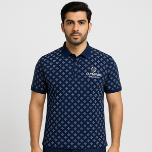 Venta al por mayor de los hombres personalizados XL verano para Polo de manga corta de punto de primera calidad con impresión digital - Product Image 5