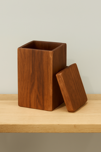 Boîte de rangement élégante en bois avec couvercle de forme octogonale pour comptoir de cuisine à domicile et organisation du garde-manger - Product Image 5