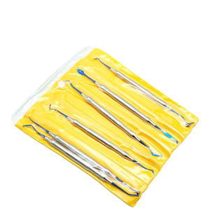 Juego de Instrumentos de Obturación Dental de Composite, 6 Instrumentos Manuales con Recubrimiento de Titanio, Reutilizables, de Acero Inoxidable, para Limpieza y Obturación Dental - Product Image 1