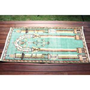 พรมตุรกี, พรมขนาดเล็ก 2.3x4.6 ฟุต, พรมลายดอกไม้สีเขียว - Product Image 3