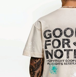 T-shirt ample de haute qualité 200 GSM 100% coton pour hommes-Épaule tombante respirante, nouveautés - Product Image 3