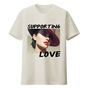 卸売格安2023ホット販売女性ベーシックホワイトTシャツカジュアルグラフィックTシャツファッションレディ女性女の子プリントTシャツ