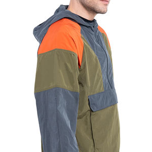 Chaqueta Cortavientos Anorak Personalizada al por Mayor OEM, de Nailon, Impermeable, Cortavientos, para Hombre, Transpirable, con Capucha, Talla Grande - Product Image 3