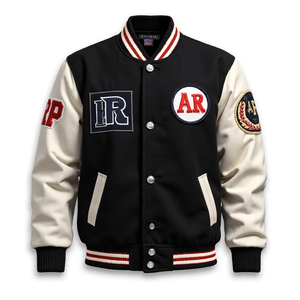 แจ็กเก็ตบอมเบอร์แจ็คเก็ตหนังขนสัตว์สำหรับทุกเพศโรงงานผลิตขายส่งกีฬาวิทยาลัย - Product Image 1