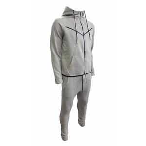 Conjunto Deportivo Nuevo para Hombre, Diseño en V, Pantalones Deportivos de Corte Regular, Sudadera con Capucha y Cremallera, Ropa Deportiva - Product Image 3