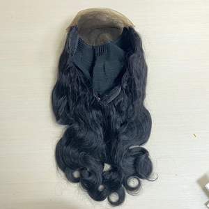 Venta al por mayor 12 pulgadas de largo vietnamita virgen Remy Peluca de pelo de alta calidad HD Color suizo Material con encaje transparente - Product Image 2