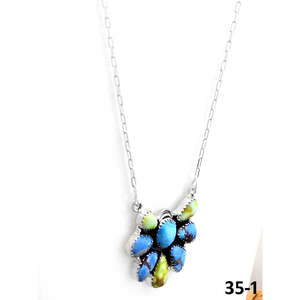 Collier artisanal en argent sterling du sud-ouest avec motifs Palomino Golden Hills et floraux – Cadeau - Product Image 3