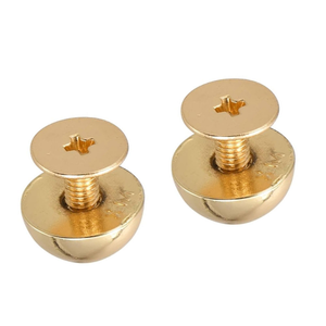 Remache de Latón Dorado de Alta Calidad de 6 mm con Cabeza Redonda Sólida para Zapatos de Cuero - Product Image 1
