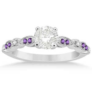 Bague de fiançailles en diamant marquise, améthyste, 0,24 ct, zircone taille platine, plaqué vermeil, certifiée IGI, bijoux fins pour les mariages - Product Image 2