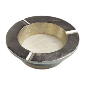 Double <b>Sided</b> Silver Plated Ashtray Holder Hotel <b>Table</b> Decor Smoking <b>Tray</b> Container - Product Image 4