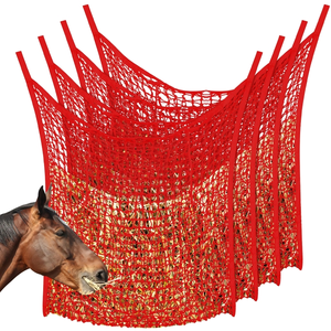 Filet à foin à alimentation lente de qualité supérieure, sacs à foin pour chevaux, fournitures d'alimentation pour chevaux de remorque de décrochage de chèvre, sacs de foin de 63x40 pouces - Product Image 1