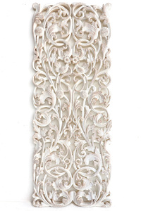 แผ่นไม้สักสไตล์ศิลปะพื้นบ้านแกะสลักตกแต่งผนังสำหรับบ้านหรือสำนักงาน - Product Image 6