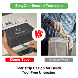 Muestras Gratis Cajas de Embalaje Personalizadas con Tira de Apertura Fácil tipo Cremallera, Caja de Envío Corrugada con Logo Personalizado - Product Image 3