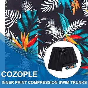 Shorts de sport décontractés pour hommes personnalisés, anti-froissement, séchage rapide, écologiques, motif uni, service OEM - Product Image 3