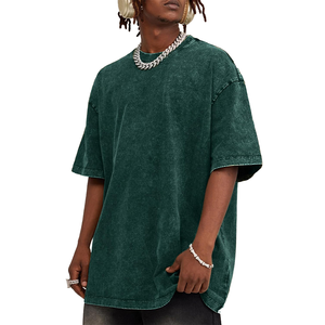 Camiseta de verano de gran tamaño con lavado ácido de alta calidad 100% algodón logotipo personalizado estilo Vintage Unisex para hombres y mujeres - Product Image 5