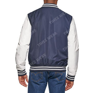Veste de baseball à logo personnalisé pour hommes, veste décontractée en toile universitaire, respirante, écologique, à séchage rapide, veste d'hiver à fermeture éclair - Product Image 2