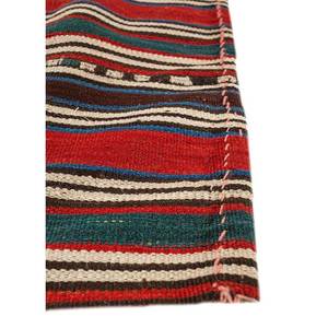 Nayaab 3D Striped <b>Wool</b> Rugs <b>Red</b> & Orange Flat Weaves for Home for Living Room Hallway Bedroom-Paem-812 10mm Rectangle Carpet - Product Image 4