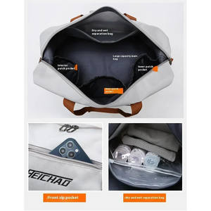 Bolsa de Gimnasio Informal de Gran Capacidad, Bolsa de Viaje Portátil para Cortas Distancias, con Forro de Poliéster Resistente al Agua - Product Image 4