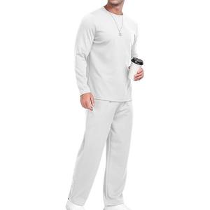 Chándal para hombre, conjunto de 2 piezas, chándal de cuello redondo, conjuntos de traje para correr, jersey de Jacquard de manga larga, trajes de camisa - Product Image 2