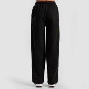 Inverse Wide <b>Pants</b> (<b>Black</b>) Lightweight 100% Cotton Linen Corduroy High Waist Zipper Straight Jogging XL Colored for Winter New - Product Image 3