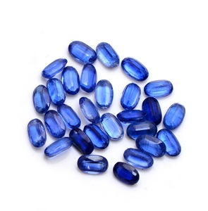 Cianita Mineral Azul Natural, Gema de Alta Calidad, Corte Ovalado Facetado, Certificada por Terceros, Encerada/Aceitada, Lote de Joyería Suelta - Product Image 1